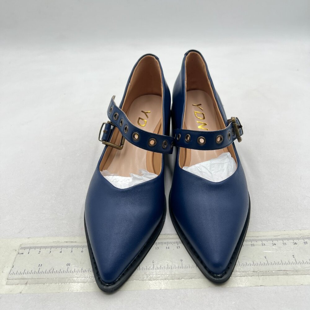 YDN Blue Heels with Strap Detail - Picture 3 of 8